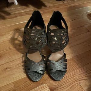 Fancy silver sandals